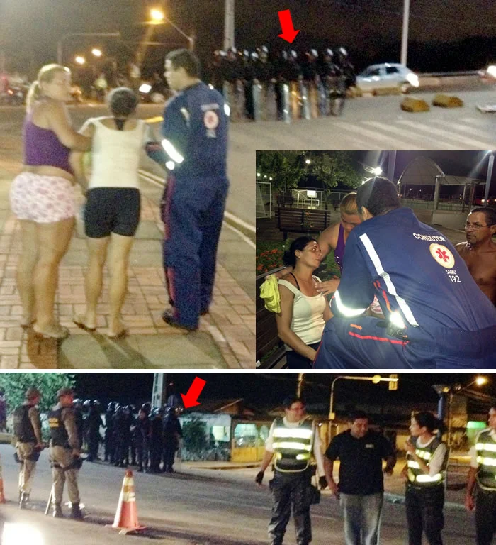 Por ordem de Tião Viana, Policia Militar dispersa manifestação de desabrigados que fechou a quarta ponte na base da bala, gás de pimenta e bombas de efeito moral