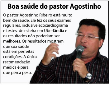 Boa saúde do pastor Agostinho