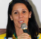 Campeã olímpica Sandra Pires visitou colégio em Rio Branco