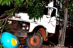 Caminhão perde controle e derruba árvore na Via Verde, em Rio Branco