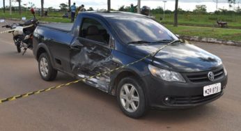 Carro e moto colidem na Amadeo Barbosa e homem que portava droga morre