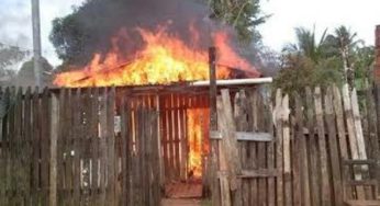 Incêndio destrói casa no bairro Tancredo Neves