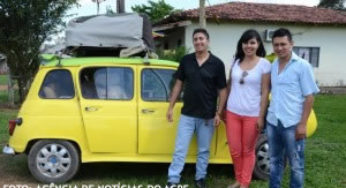 Três turistas colombianos passam pelo Acre rumo a Copa do Mundo