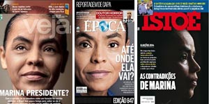 Marina Silva é assunto de capa das principais revistas do país