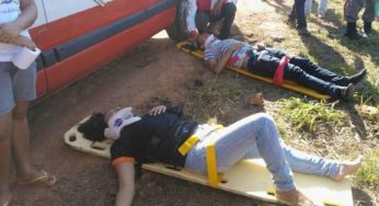 Colisão entre camionete e carro deixa mortos e feridos na BR-317