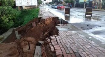 Prefeitura conserta calçada no Bola Preta, mas obra cede novamente em menos de 20 dias