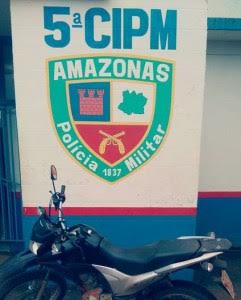 Motocicleta roubada em Rio Branco é recuperada no Amazonas