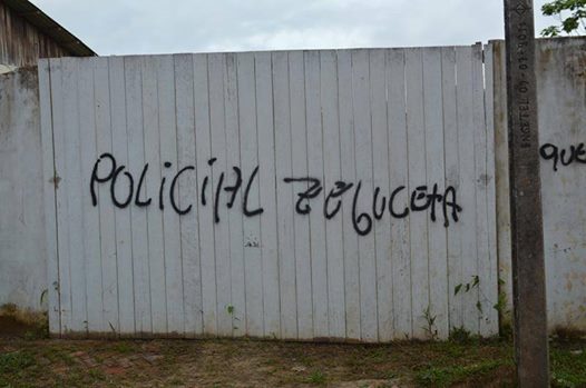 Bandidos picham muro da Associação dos Militares