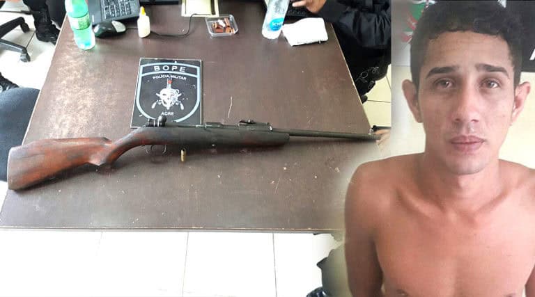 Integrante do Comando Vermelho é preso com fuzil no bairro Santa Maria, na capital