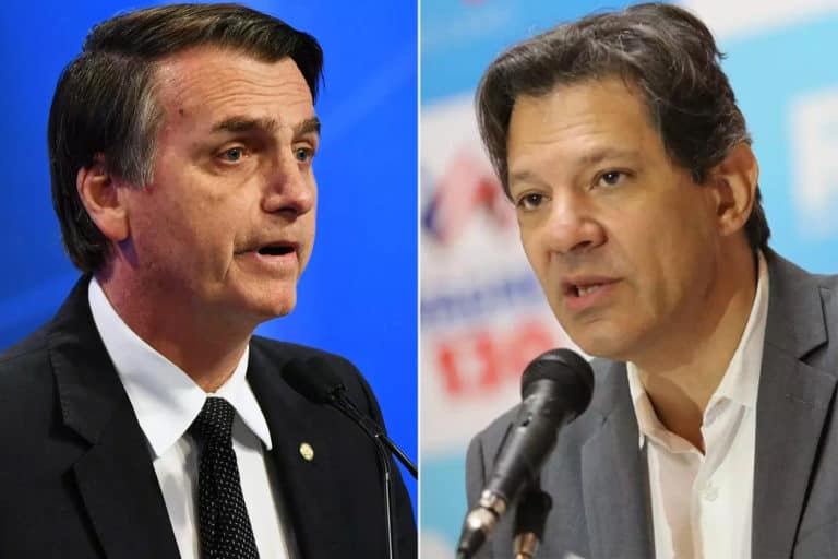 Datafolha: Bolsonaro tem 56% dos votos válidos e Haddad, 44%