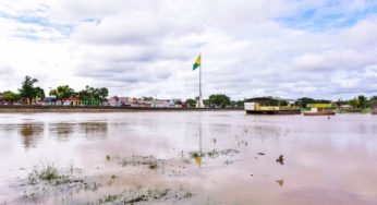 Na Capital, Rio Acre sai da cota de transbordamento e baixa 10cm