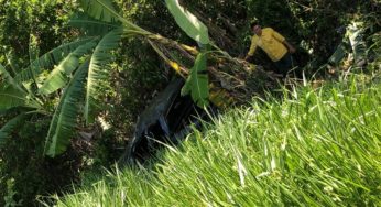 Casal de Sena Madureira fica ferido durante capotamento de caminhonete na BR-364