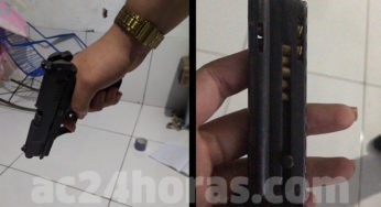 Mulher reage a tentativa de assalto e toma arma de bandido, próximo ao Pague Pouco