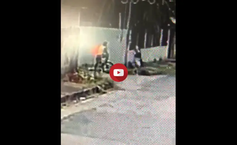 Bandido ameaça mulher com pedaço de tijolo e faz assalto