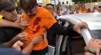 Senador Cid Gomes tenta entrar em batalhão da polícia com retroescavadeira e é baleado