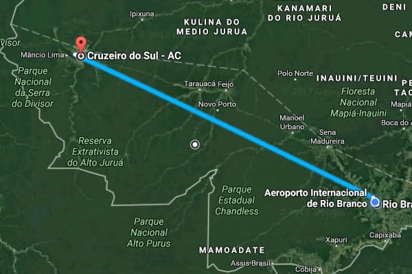 Voos de ida e volta de Rio Branco para Cruzeiro do Sul por apenas R$ 227,30