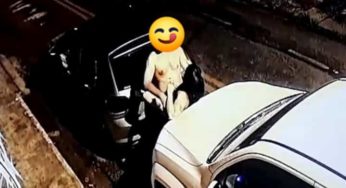 Com motéis fechados, casal é flagrado fazendo sexo na rua