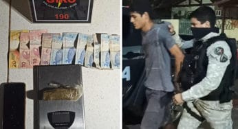 Traficante que faz “delivery de drogas” é preso em praça no Residencial Santa Cruz