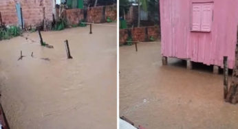 Casa quase é invadida pela água da chuva e esgoto na Capital