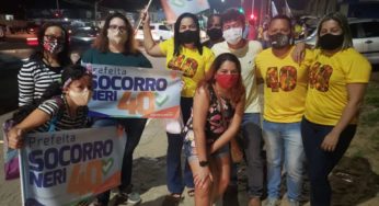 Militância de Socorro Neri promove bandeiraço na Avenida Ceará