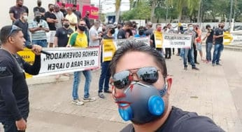Policiais penais fazem protesto e cobram concurso público efetivo