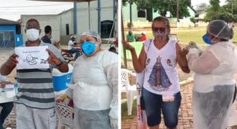 Idosos se emocionam ao receber a primeira dose da vacina contra Covid-19 em Xapuri