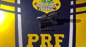 Polícia Rodoviária Federal apreende pistola em Triton na BR-364, no Bujari