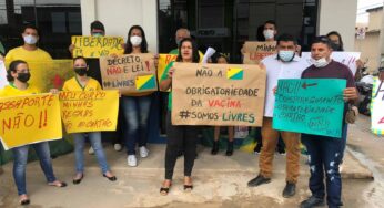 Bolsonaristas protestam contra o passaporte da vacina em Rio Branco