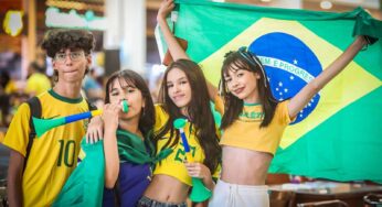 Confira as fotos da torcida acreana na vitória do Brasil sobre a Suíça