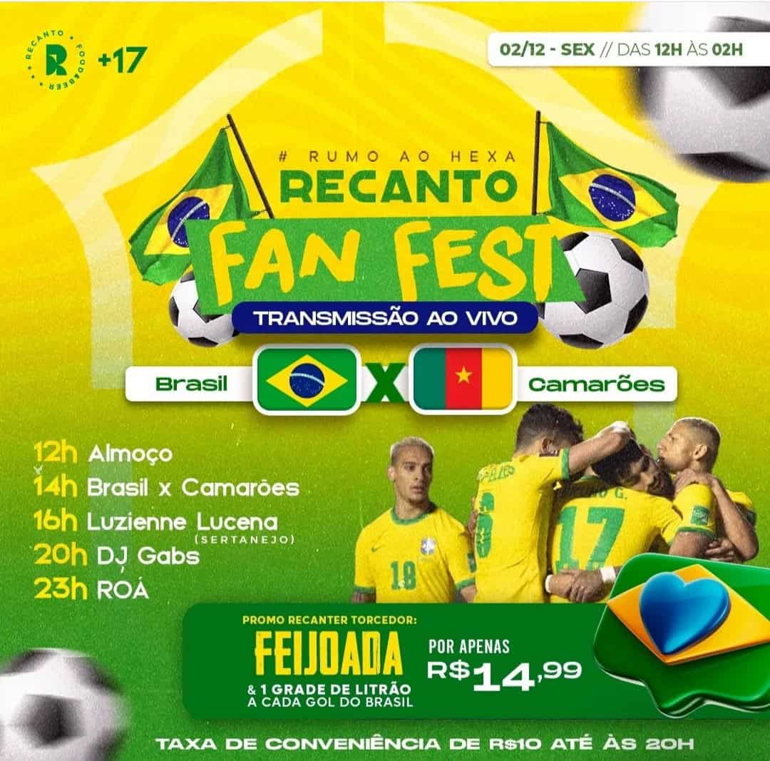 Brasil x Camarões: onde assistir jogo da Copa nos bares de BH e região