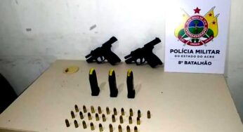 Quatro foragidos são presos e duas armas apreendidas no Acre