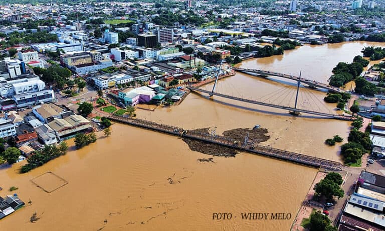 Nível do Rio Acre sobe mais três centímetros: 17,05m em Rio Branco