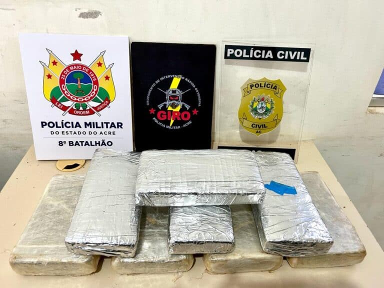 Polícia Militar apreende mais de oito quilos de droga, em Sena Madureira