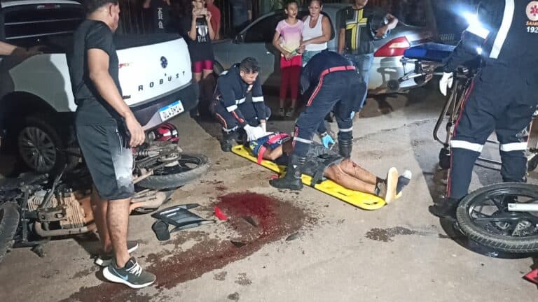Colisão entre motocicletas deixa dois feridos em Rio Branco