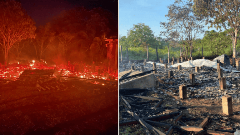 Incêndio destrói escola estadual na zona rural de Cruzeiro do Sul