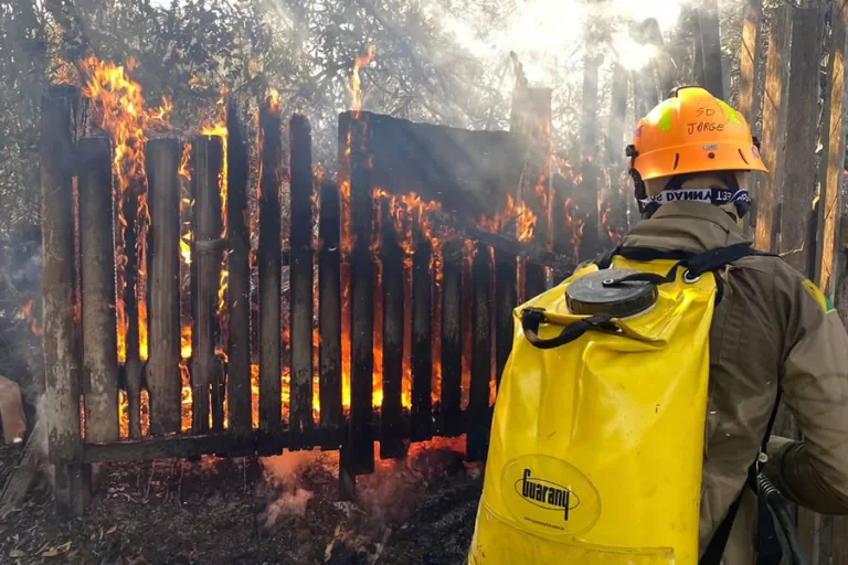 Bombeiros impedem que fogo em vegetação atinja residências em Xapuri