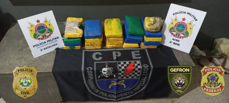 Mais de 20 kg de cocaína são aprendidos em Mâncio Lima