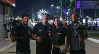 Equipe do ac24horas mostra os bastidores da transmissão na primeira noite da Expoacre