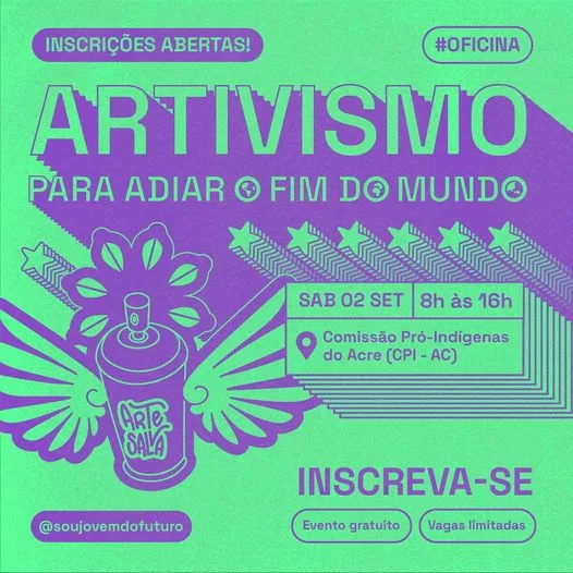 “Artivismo”: oficina criativa acontece neste sábado (2) em Rio Branco