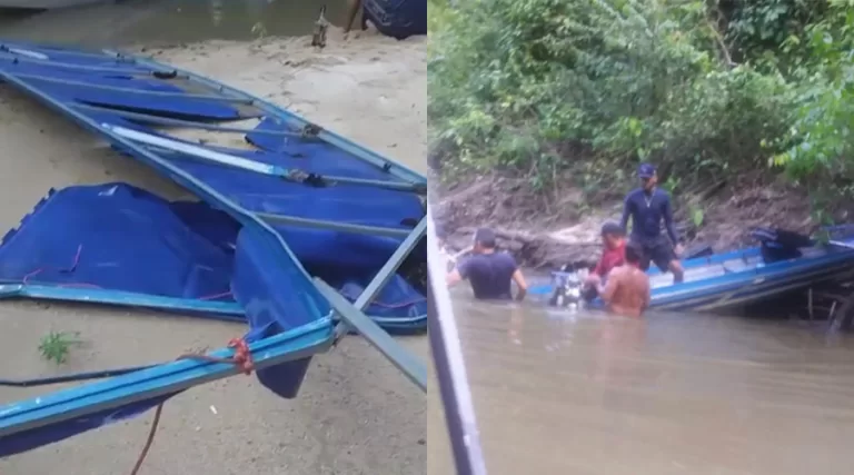 Acidente com barcos no Rio Môa, em Mâncio Lima, deixa três feridos
