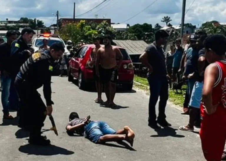 Em Cruzeiro do Sul população prende ladrão até a chegada da Polícia