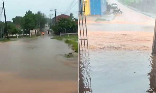Chuva forte provoca transtorno; água invade casas e comércios e população reclama
