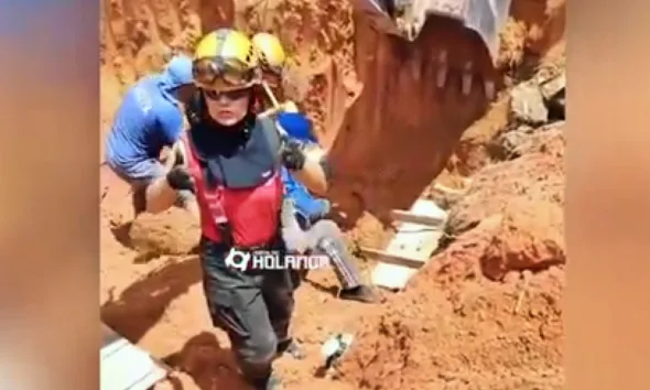 Trabalhadores são soterrados após desbarrancamento em Manaus