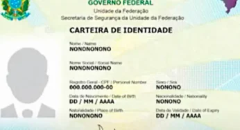 Cinco milhões de brasileiros já possuem a Nova Carteira de Identidade Nacional