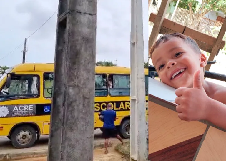 Criança de 4 anos morre atropelada por ônibus escolar no interior do Acre