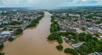 Rio Acre baixa mais dez centímetros e chega a 16,95m na Capital