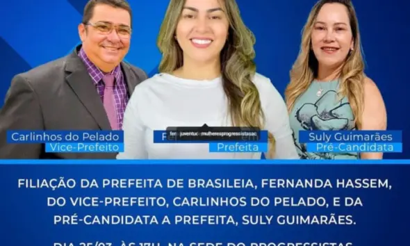 Progressistas anuncia filiação de Fernanda Hassem, prefeita de Brasileia