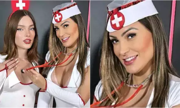 Andressa Urach usa fantasia de enfermeira e é acusada de sexualizar profissão: ‘Desrespeito’