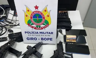 Polícia Militar prende armas com Bonde do Ônix, em Rio Branco
