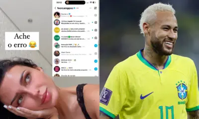 Neymar reage a mensagem de ex-amante Fernanda Campos; influencer expõe print e brinca: ‘Quer remember?’